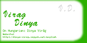 virag dinya business card